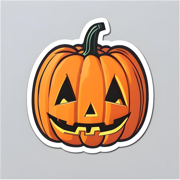 Halloween Pumpkin Sticker Ai Generate