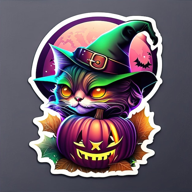 Halloween pumpkin sticker