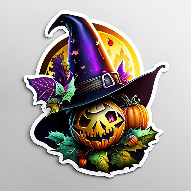 Halloween pumpkin sticker