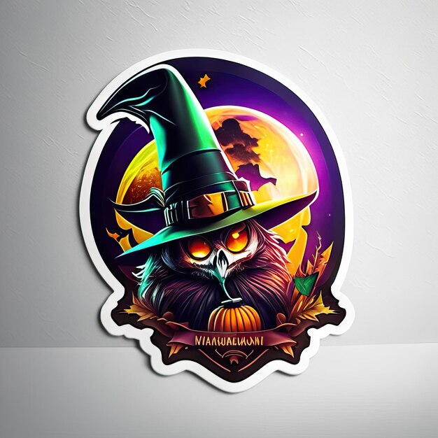 Halloween pumpkin sticker