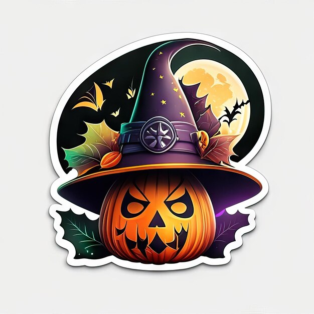 Halloween pumpkin sticker