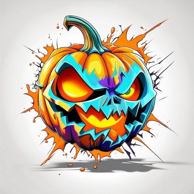 Halloween pumpkin tshirt design