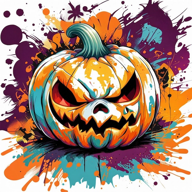 Halloween pumpkin tshirt design