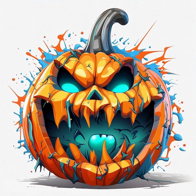 Halloween pumpkin tshirt design