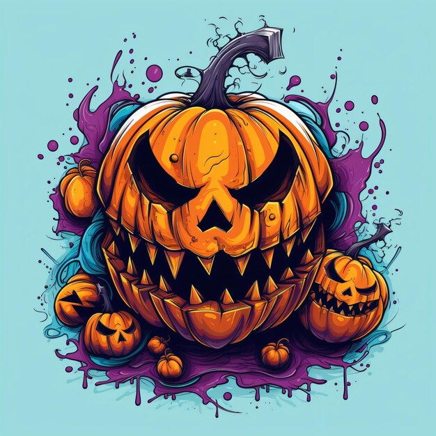 Halloween vector illustration of a mandrake fotomural • fotomurais