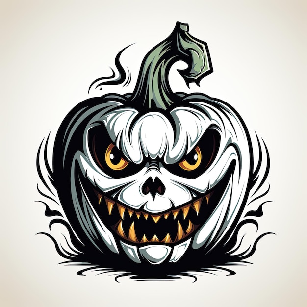 Halloween pumpkin Vector illustration in cartoon style