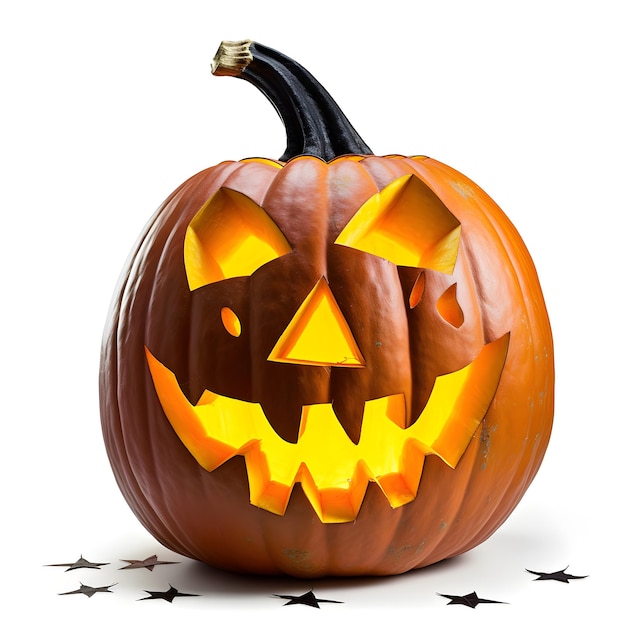 Halloween pumpkin on white background ai generated