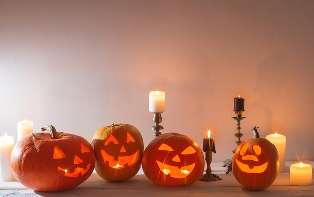 Halloween pumpkin on white background