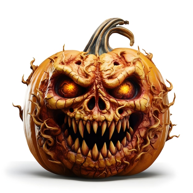 Halloween Pumpkin on white background