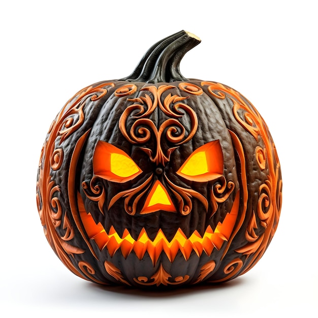 Halloween Pumpkin on white background