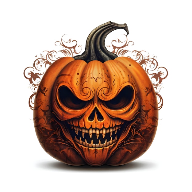 Halloween Pumpkin on white background