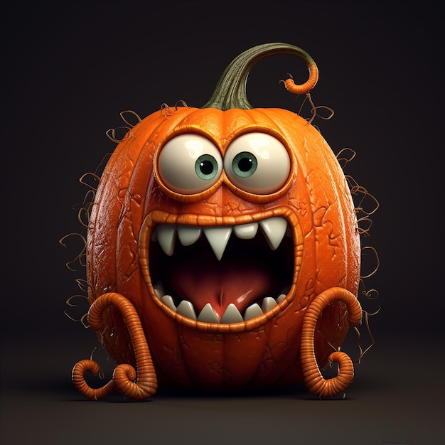 A halloween pumpkin with a big mouth and a big smile on it