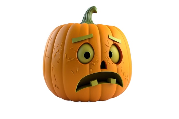 A halloween pumpkin with a face drawn on it