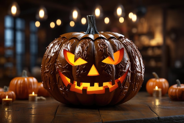 halloween pumpkin with high res glow