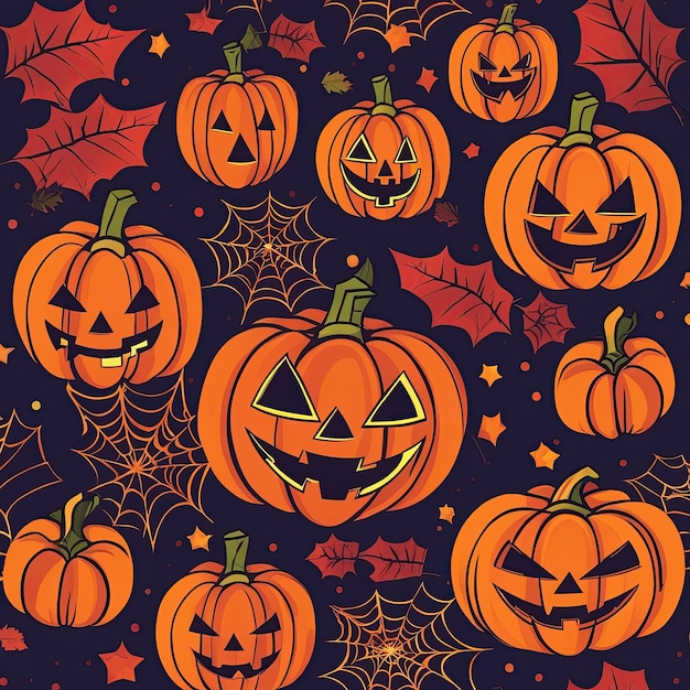 Halloween pumpkins ai generated