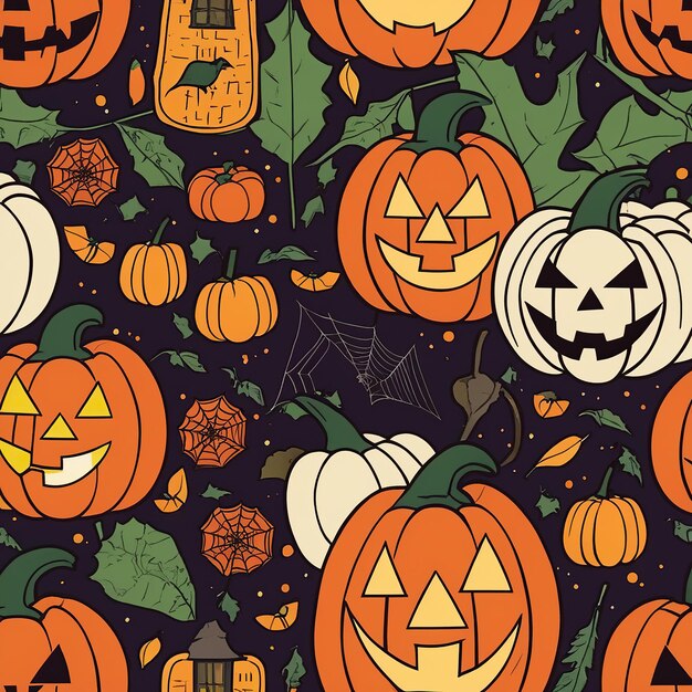 Halloween pumpkins ai generated