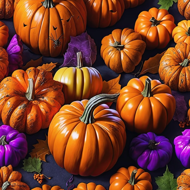 Halloween pumpkins Ai Generated