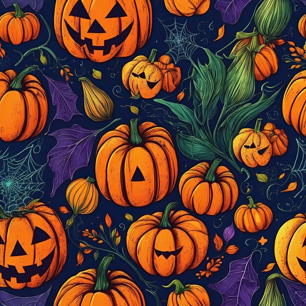 Halloween pumpkins Ai Generated