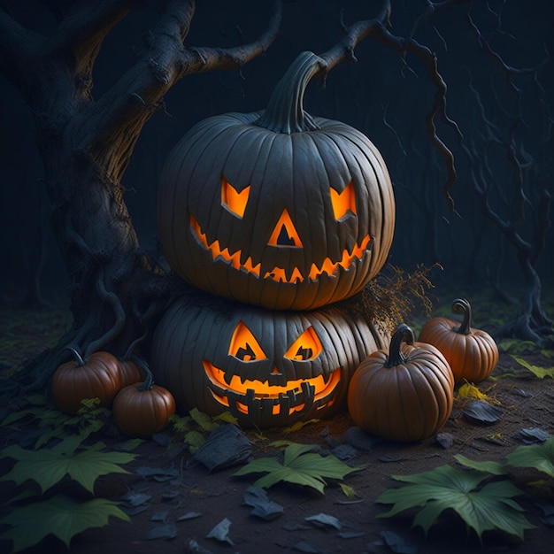 Halloween Pumpkins background