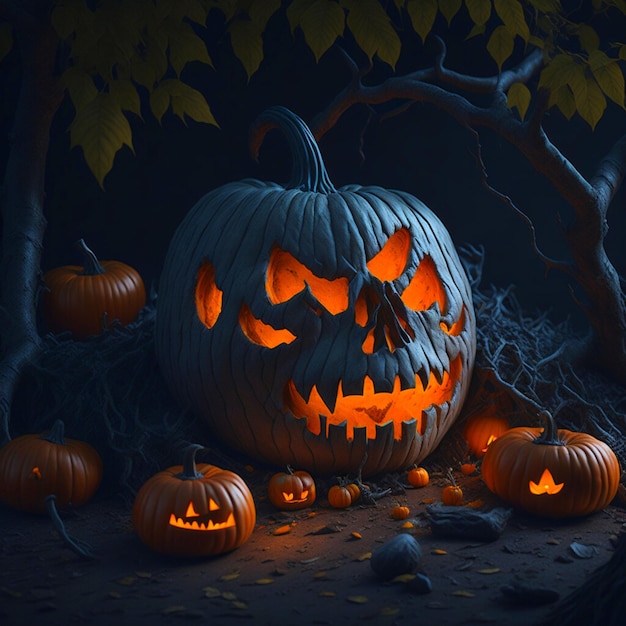 Halloween Pumpkins background