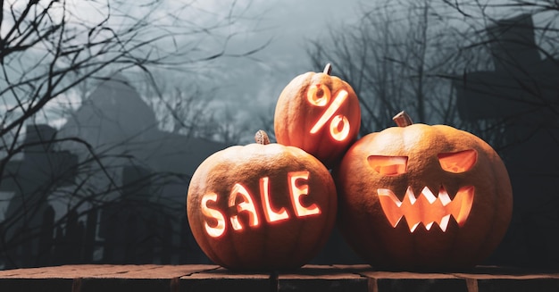 Photo halloween pumpkins with sale carving discount promotion