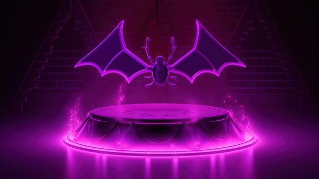 Halloween purple podium background