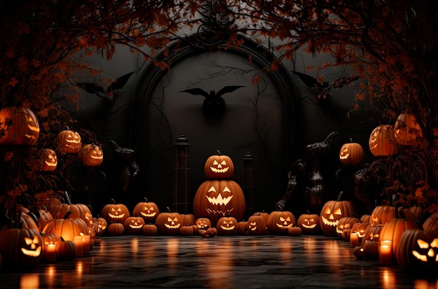 halloween realistic background image in the style of minimalist backgrounds circular shapes light