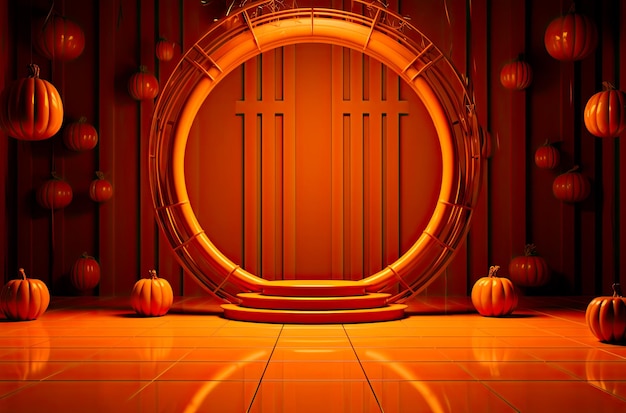 halloween realistic background image in the style of minimalist backgrounds circular shapes light