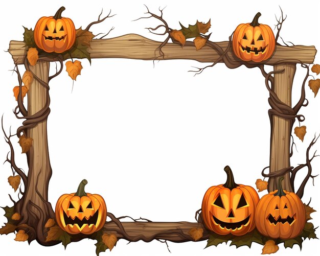 Foto halloween rechthoekige rand frame