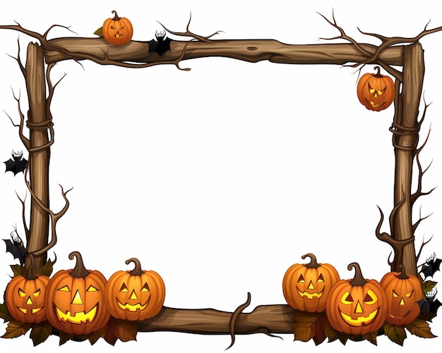 Halloween rechthoekige rand frame