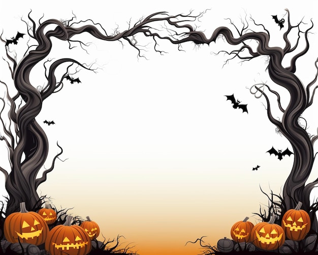 Halloween rechthoekige rand frame