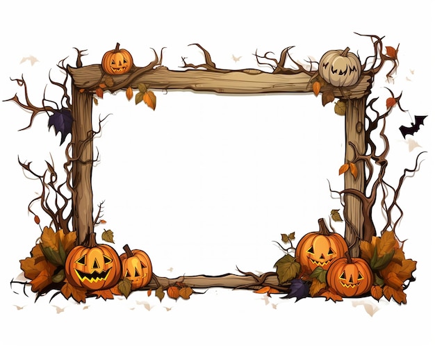 Halloween rechthoekige rand frame