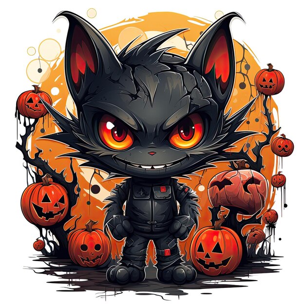 Photo halloween red devil sticker