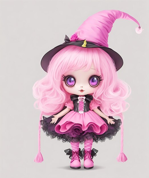 Halloween roze heksenpop