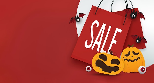 Halloween sale banner design