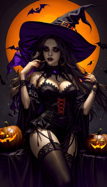 Halloween Scary girls Halloween background