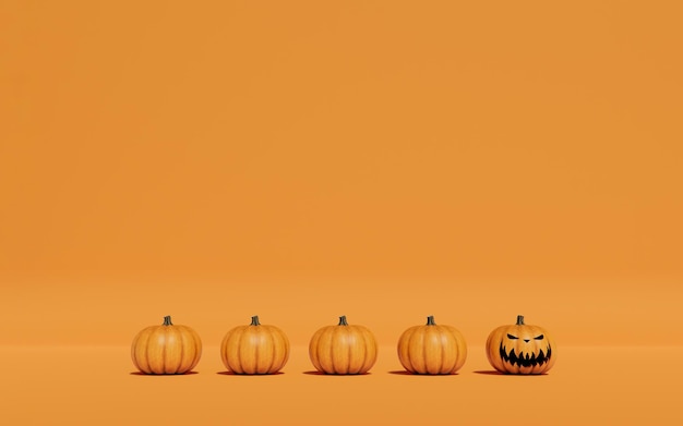 Halloween scene 3d render background