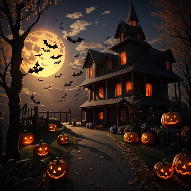 Photo a halloween scene