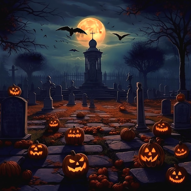 a halloween scene