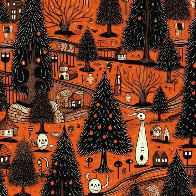 a halloween scene