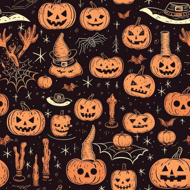 halloween seamless background