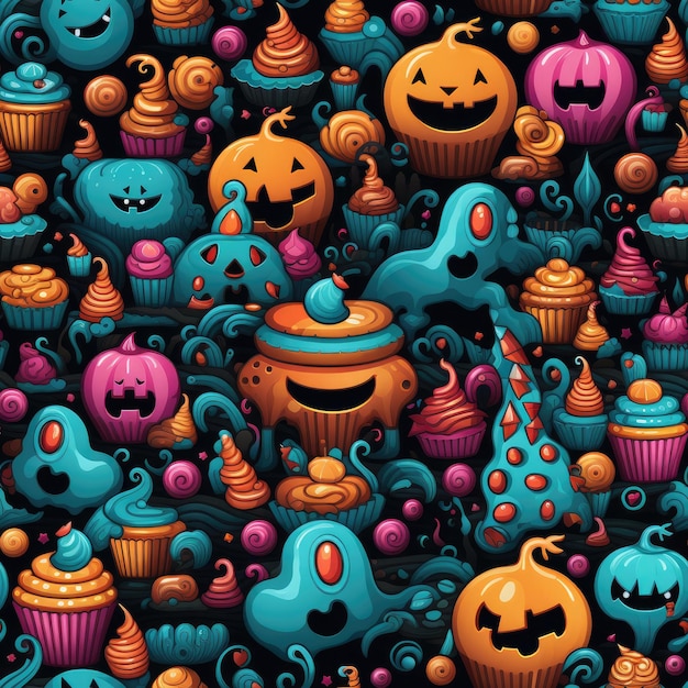 Halloween Seamless Creative Pattern repeating pattern