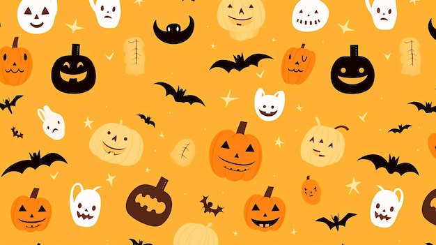 Halloween seamless pattern background