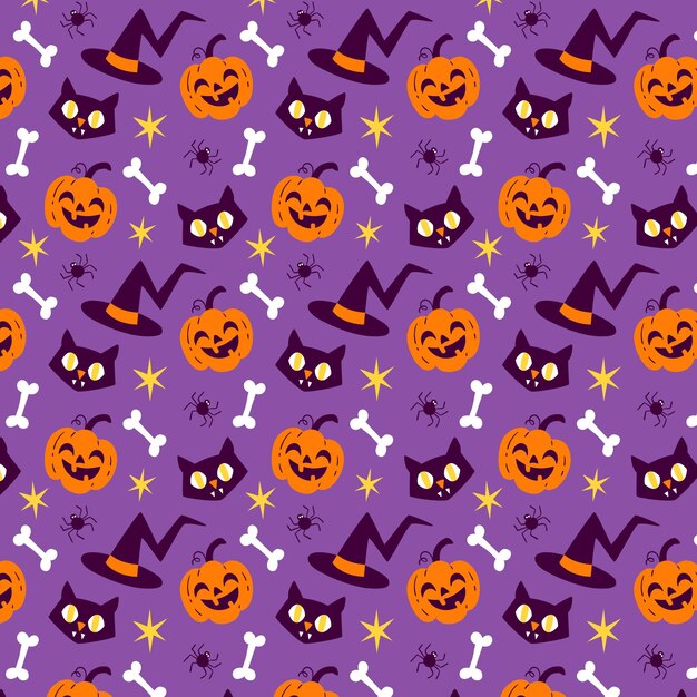 Photo halloween seamless pattern halloween seamless pattern background halloween seamless pattern design