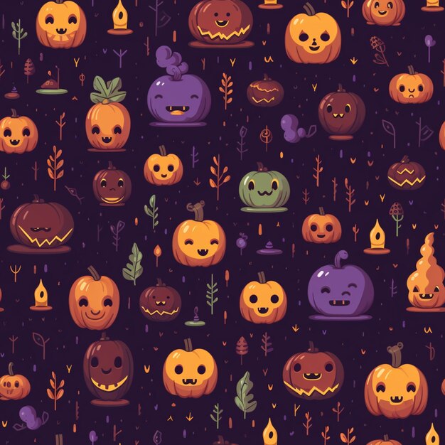 Photo halloween seamless pattern