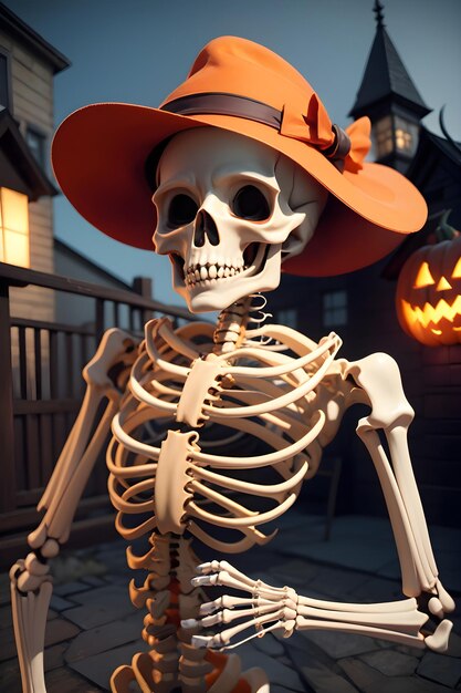 Halloween skelet voor een spookachtig huis