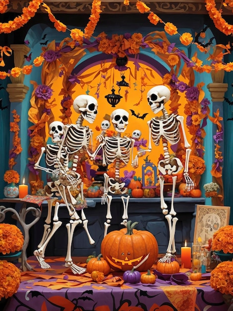 Halloween Skeleton Cartoon