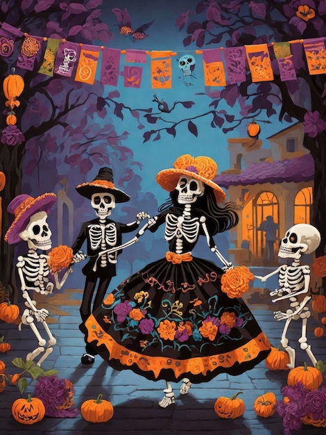 Halloween Skeleton Cartoon