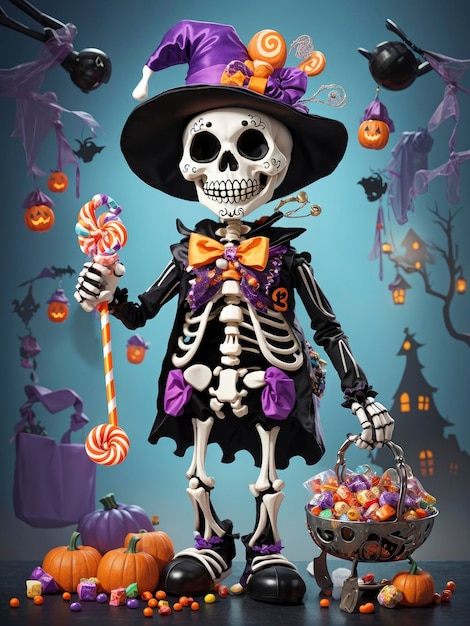 Halloween Skeleton Cartoon