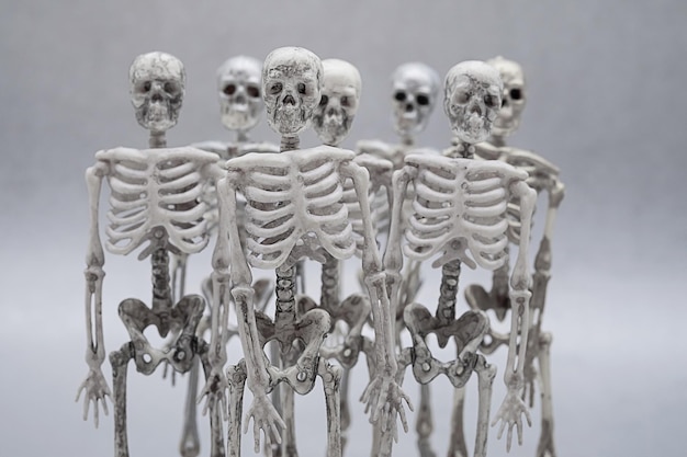 halloween skeletons party invitation template
